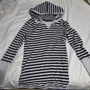 Striped Black and White Hoodie
